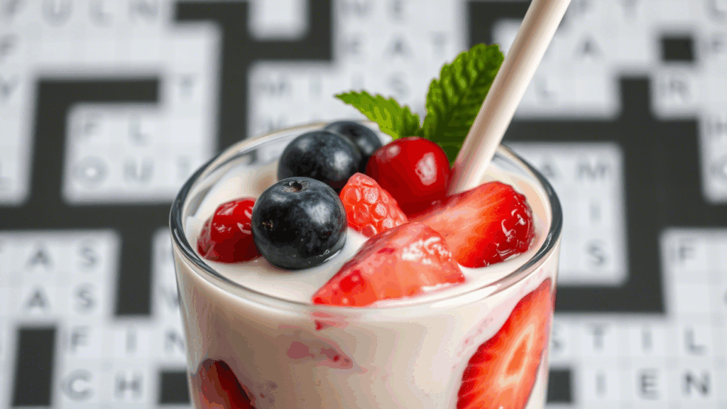 cold yogurt drink crossword